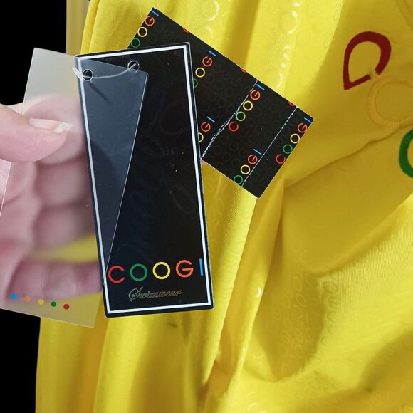 NWT Coogi Womens Plus 3X Yellow Halter Maxi Swim Cover Up Dress Plunge Backless - Picture 8 of 14